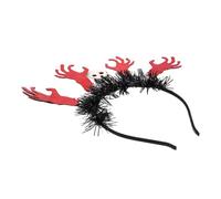 DOITOOL Bandeau Main Squelette Rouge pour Fête D'halloween, Confortable et Résistant en Feutre et Tissu Scintillant, Accessoire Créatif pour Femmes