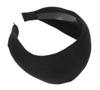 DOITOOL Bandeau pour Cheveux Large à Dents en Tissu Noir pour Femmes | Maintien Stable, Structure Robuste, Usage Prolongé, Style Classique, Convient aux Filles