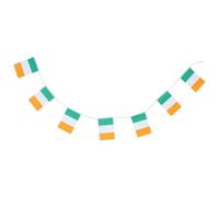 DOITOOL Banderole de Fanions Irlandais en Polyester pour Décoration Extérieure Saint-patrick, Design Coloré et Simple, Facile à Suspendre et Gain de Place