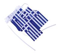 DOITOOL Bannière à Ficelle Courte Drapeau Grèce Carré 14x21cm en Polyester Résistant la Décoloration pour Décorations de Fête et Événements Sportifs