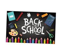 DOITOOL Bannière de Rentrée Scolaire Suspendue Décorative Couleur Vive Résistante et pour Fêtes Décoration Murale ou Fond Photo pour Usage Intérieur et Extérieur