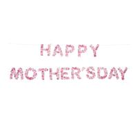 DOITOOL Bannière Fête des Mères Papier Décoration Suspendue avec Fleurs Banderole Joyeuse Fête Mères pour Mur Fenêtre Arbre Ambiance Festive