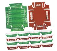 DOITOOL Barquettes en Papier Recyclé 20 Pcs pour Snacks Football, Plateaux-repas Forme Bateau 11x6,7x4,3 Cm, Étanches et Résistants à L'huile, pour Fêtes et Anniversaires Thème