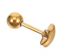 DOITOOL Barre de Clous de Langue en Acier Inoxydable Or, Forme Étoile, Usage Sûr et Solide, Bijoux de Piercing Port Quotidien ou Performances