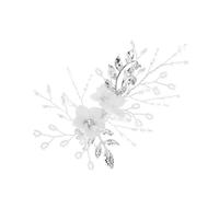 DOITOOL Barrette Confortables Fleur et en Blanche Cheveux Alliage Léger Mariage Cristaux Élégants pour Coiffure de Mariage et Voyage de Noces Femme