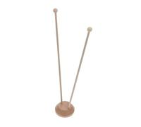 DOITOOL Base De Chemin De Table De Bureau Décoration Petit Porte-drapeau Mini Porte-drapeaux Porte-drapeau Double Mini Support De Drapeau De Table Mini-socle Bois