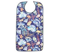 DOITOOL Bavoir Imperméable Repas Réutilisable en Tpu et Polyester, Résistant à L'huile, Pratique pour Personnes Âgées et Adultes Difficultés de Dextérité