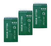 DOITOOL Bloc-notes Créatif 3pcs en Papier Vert pour Étudiants, Carnet de Note Apprentissage Langue Fonction DIY Planning et Enregistrement de Vocabulaire pour Usage Quotidien