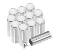 DOITOOL Bloque-Cordons Accessoires Minimalistes 12 Pièces en Alliage de Zinc Argenté Embouts Métalliques Ronds 20x7mm Usage Multifonction pour Cordons de Sweat à Capuche et Lacets