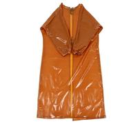 DOITOOL Blouse Imperméable Résistante aux Éclaboussures Manches Longues Élastiques, Protection Chimique Transparente Jaune, Taille Grosse, Blouse de Travail pour Abattoir et Industrie