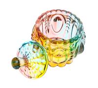 DOITOOL Bocal en Verre Européen 200 ML pour Rangement Bonbons Décoration Sculptée Colorée Récipient Alimentaire Pratique Maison Bureau