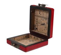 DOITOOL Boîte à Bagues Ancienne en Bois Laqué, Rangement pour Bijoux et Souvenirs, Boîte Multifonctionnelle pour Trinket Storage et Pièces Précieuses, Style Chinois Classique pour Chambre