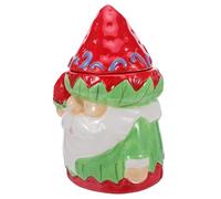 DOITOOL Boîte à Bonbons Céramique avec Couvercle Boîte à Biscuits de Noël Contenant Bonhomme de Hermétique pour Friandises et Rangement Décoratif pour Fêtes