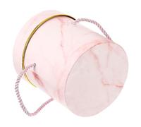 DOITOOL Boîte à Bouquet de Fleurs Ronde en Carton Élégante et Résistante, Seau Décoratif pour Présents, Maison Fêtes de Pendaison de Crémaillère