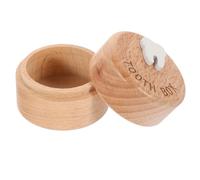 DOITOOL Boîte à Dents de Lait en Bois Compacte et Portable pour Conserver Souvenirs Précieux Design Mignon, pour Usage Quotidien et Voyage