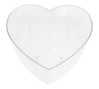 DOITOOL Boîte à Fleurs en Acrylique Transparente de Cœur, Grand Modèle 33 Trous, Étui Décoratif pour Arrangements Floraux, Vase pour Fleurs Éternelles, Présent Saint-valentin et Mariage