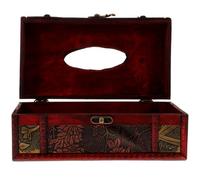 DOITOOL Boîte à Mouchoirs Bois Vintage Résistante à Usure Support Décoratif pour Papier Absorbant Rangement Pratique pour Salon Bureau et Restaurant Design Chinois Classique