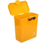 DOITOOL Boîte à Outils Moto Verrouillable, Rangement Pratique pour Motards | Plastique et Fer, Jaune Élégant, Protège des Chocs, pour Entretien et Voyages en Extérieur
