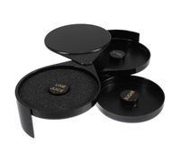 DOITOOL Boîte à Sel Ronde Plastique Multifonction pour Cocktails et Bars Boîte Assaisonnement Sucre et Margarita Récipient Hermétique pour Cuisine et Bartenders Accessoire Bar Noir