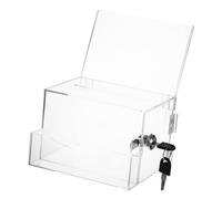 DOITOOL Boîte à Suggestions Transparente Verrouillable pour Dons Collecte de Fonds et Urne de Vote Sécurisée