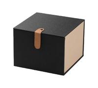 DOITOOL Boîte à Thé Décorative en Tissu Bleu Cuir Coffret Présent 11X11X10 CM Conteneur de Stockage Chinois pour Tasses Boîte de Rangement Bureau pour Coffret Thé Vrac à Offrir