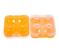 DOITOOL Boîte à Œufs Protégeant 4 Œufs pour Réfrigérateur en Plastique Orange Support Léger et Multifonctionnel pour Voyages et Marchés Agricoles