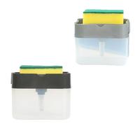 DOITOOL Boîte D'ajout de Savonnette Liquide Automatique 2pcs en Plastique Grosse Capacité sans Goutte Pratique Cuisine Salle de Bain Couleur