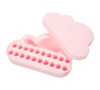 DOITOOL Boîte de Conservation pour Dents de Lait Garçon et Filles 1 Pièce Rose Abs Solide Organisateur de Souvenirs Dentaires Boîte à Dents pour Tout-petits Rangement Sécurisé