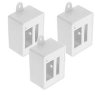 DOITOOL Boîte de Jonction Plastique Abs Étanche pour Projets Électroniques Diy, Petite Boîte Couvercle, Installation Pratique, Design Élégant, Lot de 3 Pièces Blanc