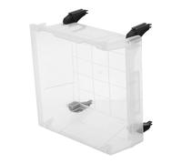 DOITOOL Boîte de Rangement Carrée en Plastique PP Transparente 4 Pieds Organisateur Multifonction pour Bureau et Loisirs Créatifs Coffret Compartimenté pour Tri de Composants et