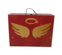 DOITOOL Boîte de Rangement en Carton Rouge K010 Angel Petite Valise Décorative Multifonctionnelle pour Fête et Mariage Coffret Présent D’Emballage pour Bonbons et Souvenirs Emballage