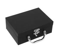 DOITOOL Boîte de Rangement en Papier Noir avec Poignée Légère, Valise de Bureau Multifonctionnelle pour Papeterie et Cosmétiques, Organisateur Portable pour Maison et Bureau, 1 Pièce