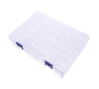 DOITOOL Boîte de Rangement Manucure Compartiments avec Couvercles Organisateur Transparent pour Outils Nail Art et Bijoux Petite Boîte Pratique pour Accessoires de Perlage et Strass