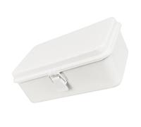 DOITOOL Boîte Métal Vintage Blanche avec Verrou Boîte de Rangement Multifonction pour Outils Papeterie et Accessoires Réutilisable Compacte