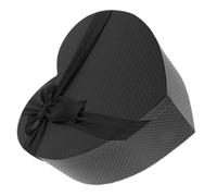 DOITOOL Boîte Présent Forme Cœur en Carton Noir Petite Taille 230x175x90 Cm pour Saint-valentin Mariage Bijoux et Fleurs Emballage Créatif Édition Fête