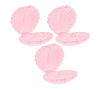 DOITOOL Boîtes à Dragées de Coquillage Rose Lot de 3 en Pp Réutilisable Boîte à Bonbons Élégante pour Décorations D'événements et Célébrations