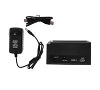 DOITOOL Boîtier de Disque Dur Double Baie 2.5 3.5 IDE et Interface Série, Base USB 2.0 en Plastique Noir, Transmission de Données Plug and Play, Support pour 2 Disques Durs Externes