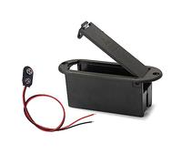 DOITOOL Boîtier Porte-Piles 9v pour Guitare et Basse Micro Actif, Plastique Solide, Câble D’Alimentation Inclus, Compartiment Batterie Noir Adapté Usage Électronique et Musique