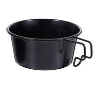 DOITOOL Bol en Acier Inoxydable Léger pour Camping avec Poignée Noire | Design Compact, Surface Lisse, Rangement Facile, Résistance aux Hautes Températures, Usage Extérieur et Pique-niques