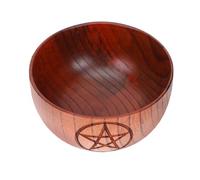 DOITOOL Bol en Bois Marron Finement Poli pour Rituels Spirituels, Bol D'offrande Rond sans Bavures, Décoration Délicate pour Occasions Spéciales Chez Soi