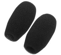 DOITOOL Bonnette Micro en Mousse Noire 2pcs Bruit et Matériau en Éponge, Protection pour Discours et Enseignement