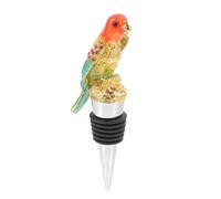 DOITOOL Bouchon de Bouteille de Vin Scelleuse Réutilisable Perroquet Argenté en Alliage de Zinc et Céramique pour Préserver Fraîcheur et Vin, Décoration Originale