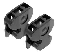 DOITOOL Boucle de Lacet de Chaussure Noire en Plastique Facile à Utiliser Design Anti-desserrement Vie Quotidienne, 1 Paire Adaptée à Différentes Tranches D'âge