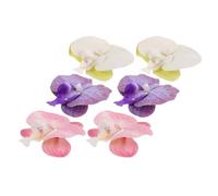 DOITOOL Boucles de Chaussures Décoratives Orchidées en Plastique, Clips Amovibles Faciles à Détacher, 3 Paires pour Mariage et Vacances la Plage