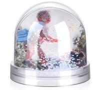 DOITOOL Boule à Neige avec Insert Photo Vierge en Plastique Transparent 1 Pc, Cadre Photo DIY Sublimation, Mini Boule à Neige Décorative pour Bureau et Présents Festifs Couleur Aléatoire