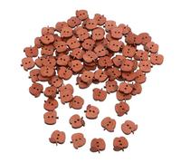 DOITOOL Boutons en Bois Naturel Vintage 100pcs Double Trou pour Couture Artisanale Boutons de Chemise et Manteau Loisirs Créatifs Femme Décoration DIY