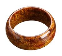 DOITOOL Bracelet Chinois en Résine Marron Style Rétro Élégant, Facile à Porter et Polyvalent pour Femmes, Accessoire pour Tenue de Plage et Décoration Raffinée