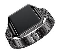 DOITOOL Bracelet de Montre avec Bracelet de Remplacement Unique pour Montre Compatible avec Fitbit Blaze Hr Noir Accessoires Élégants