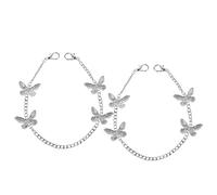 DOITOOL Breloques de Chaussures Vintage en Alliage Argenté, 2 Pièces Chaîne Décorative, Artisanat Délicat, Faciles à Attacher pour Baskets et Chaussures Habillées, Usage Quotidien