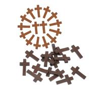 DOITOOL Breloques de Croix en Bois Naturel 2,5 X 4 Cm, Lot de 30 Pièces pour Fabrication Bijoux Faits Maison, Pendentifs Collier et Accessoires Loisirs Créatifs